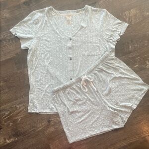 Lucky Brand Soft Light Green Pajama Set Size L